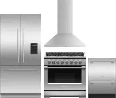 4 Piece Package Includes Refrigerator, Range, Hood And Dishwasher